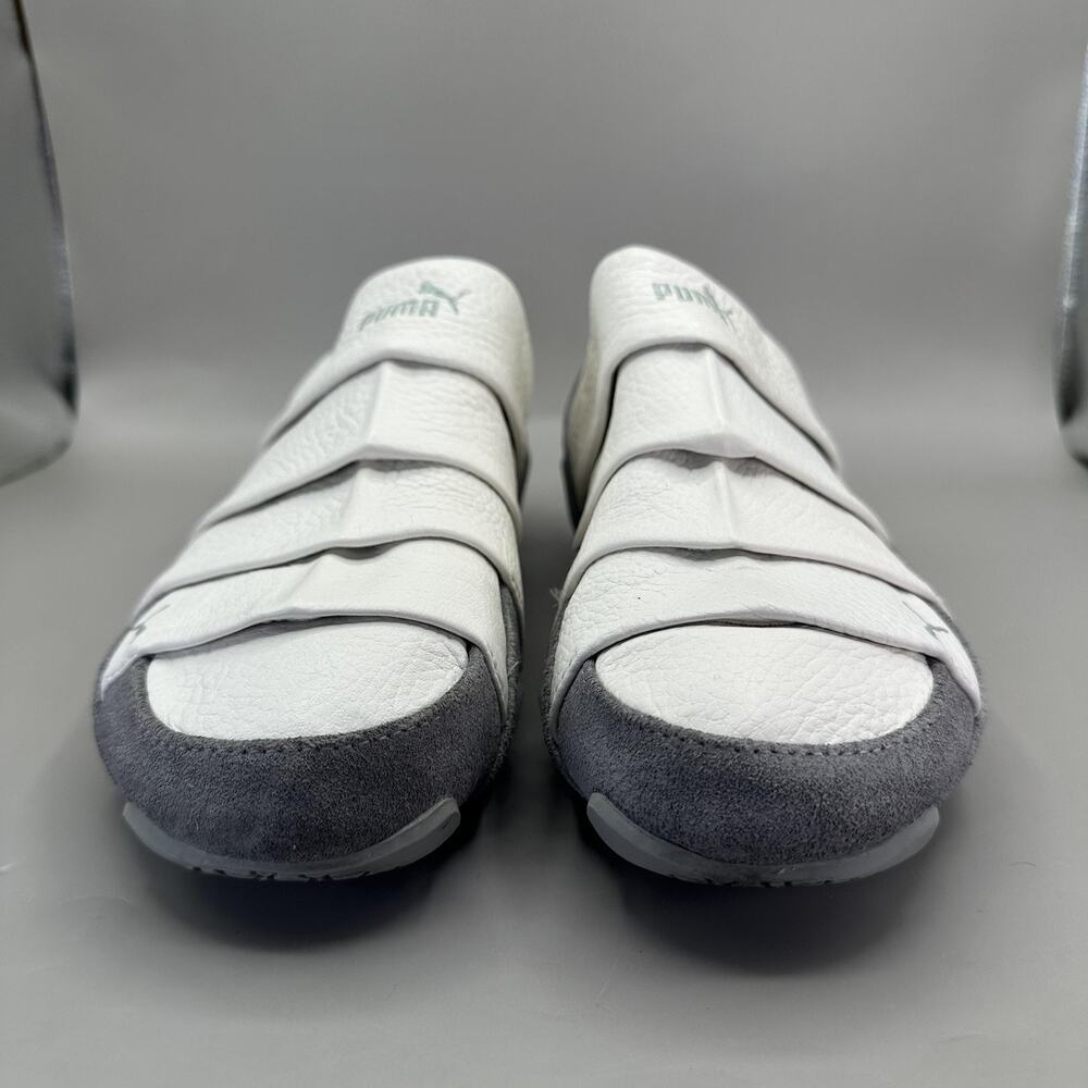 Puma Satori Mens Size 8 White Gray Leather Slip On Casual Sneakers *VERY RARE* - Picture 3 of 13